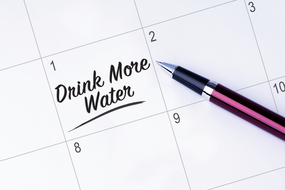 drink more water on calendar
